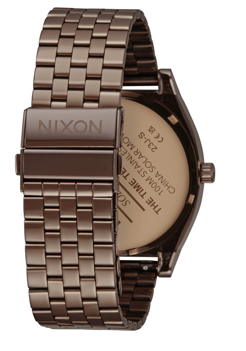Nixon Time Teller Chocolate Cappucino Solar Unisex Watch | A13695243 - 00 | Time Watch Specialists