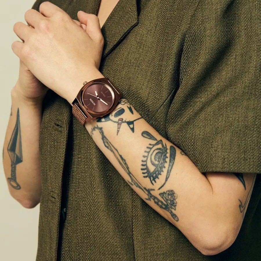 Nixon Time Teller Chocolate Cappucino Solar Unisex Watch | A13695243 - 00 | Time Watch Specialists