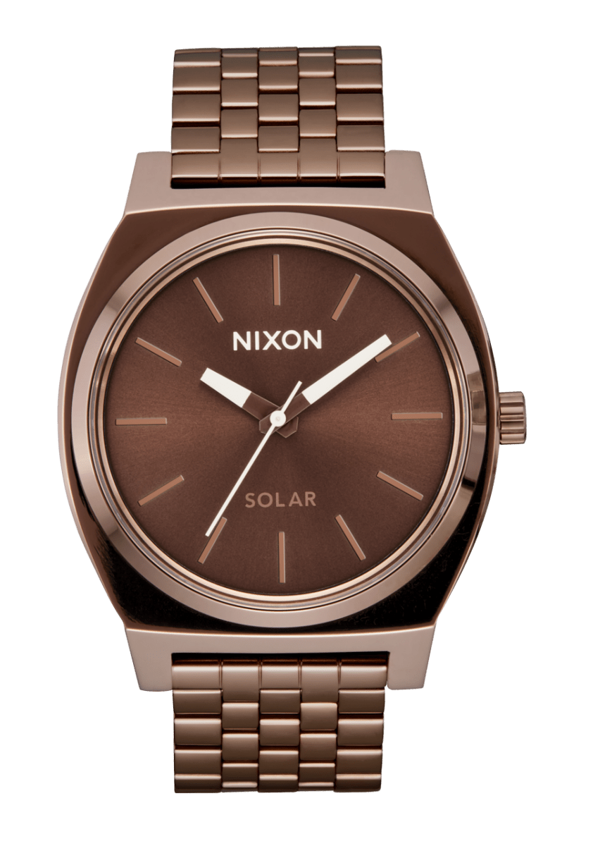 Nixon Time Teller Chocolate Cappucino Solar Unisex Watch | A13695243 - 00 | Time Watch Specialists
