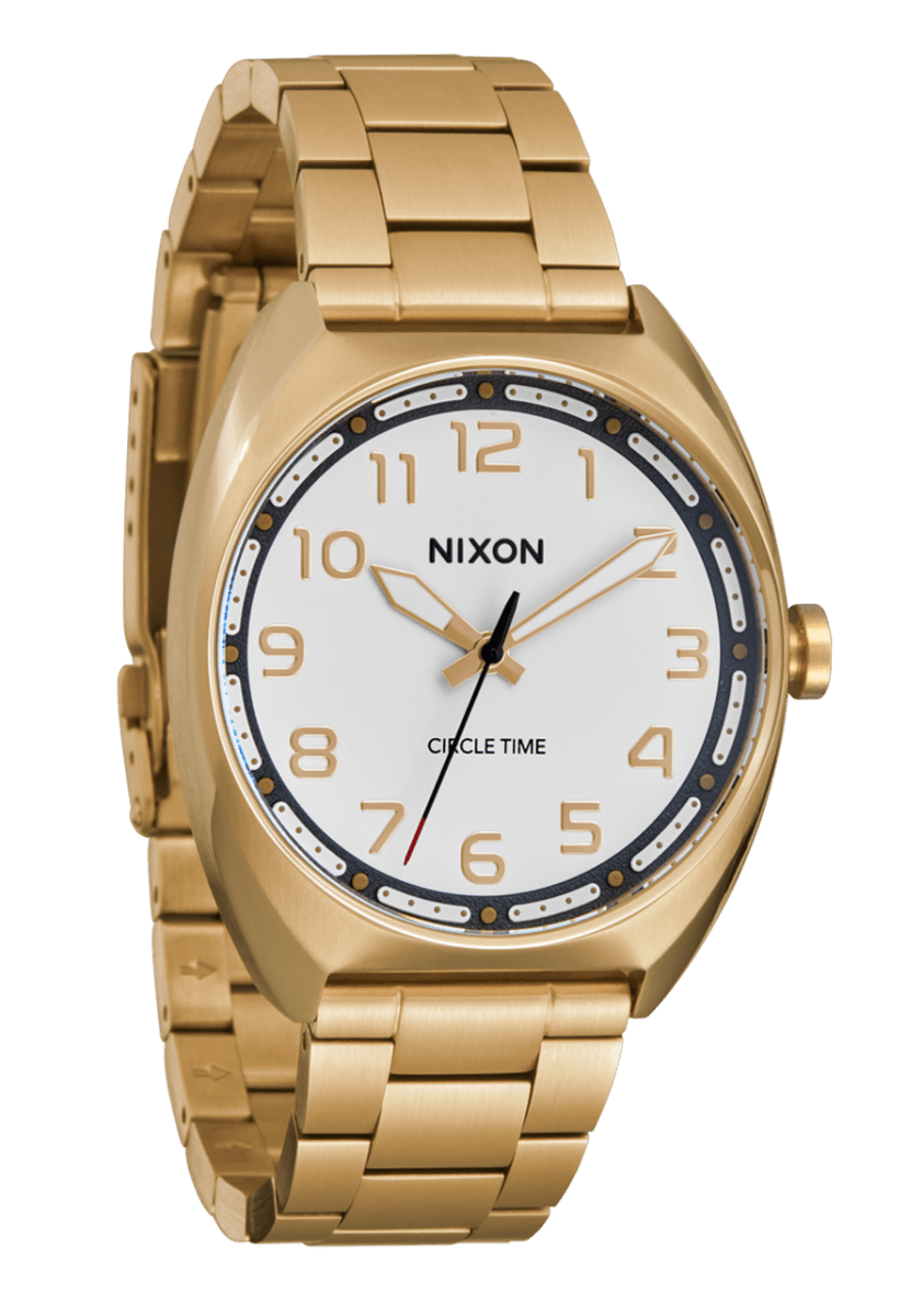 NIXON Time Teller Light Gold Dial and White Steel Bracelet 36mm Unisex Watch | A14011809 - 00 | TIME Watches
