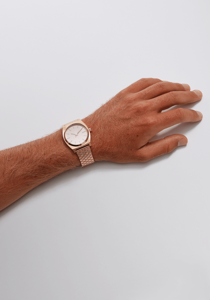 NIXON Time Teller Rose Gold Dial and Rose Gold Steel Bracelet 37mm Unisex Watch | A045897 - 00 | TIME Watches