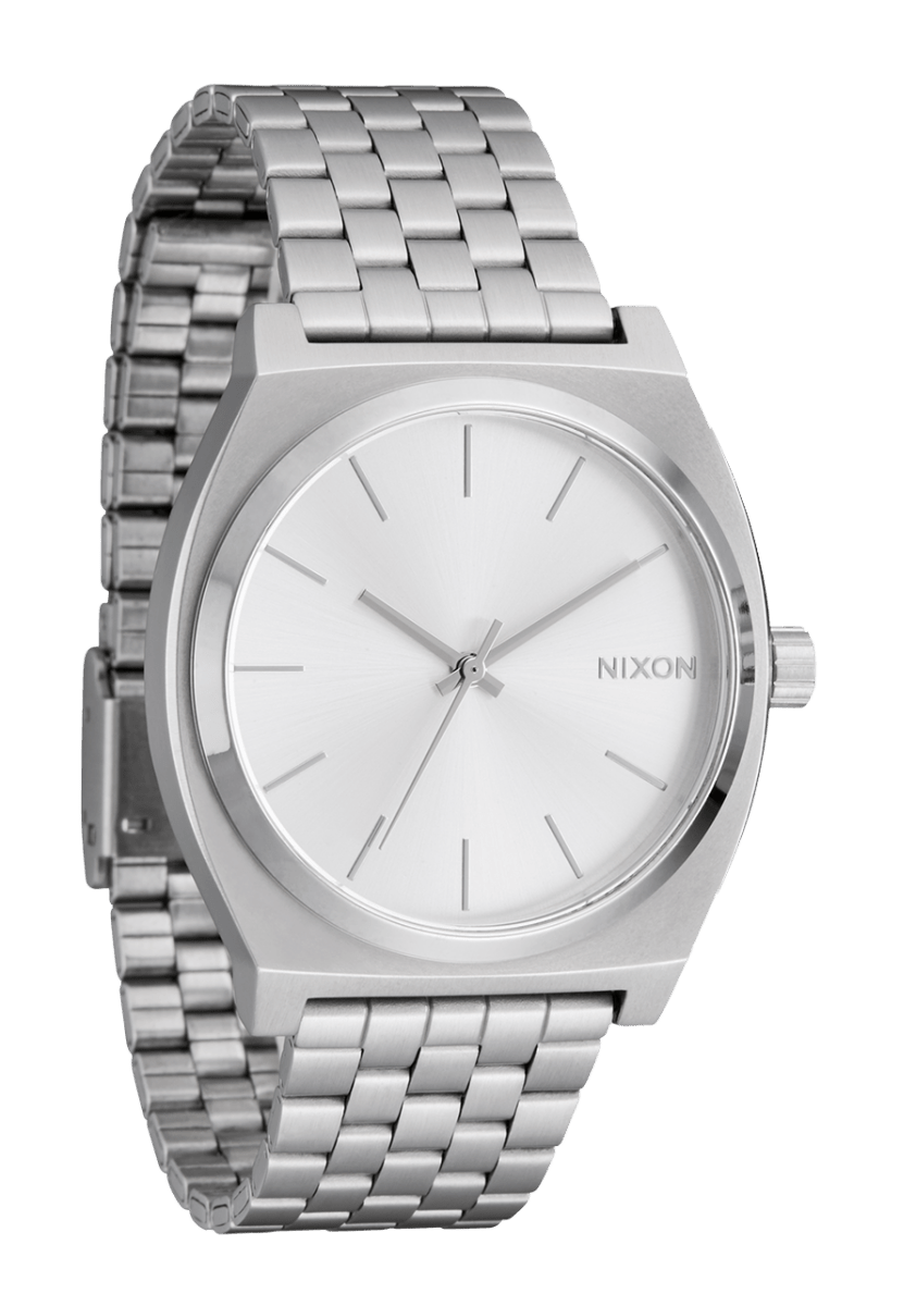 NIXON Time Teller Silver Dial and Silver Leather 34mm Unisex Watch | A0451920 - 00 | TIME Watches