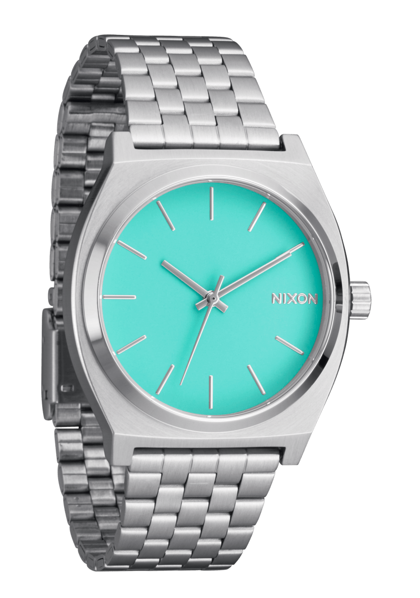 NIXON Time Teller Silver Dial and Silver Leather 34mm Unisex Watch | A0452084 - 00 | TIME Watches