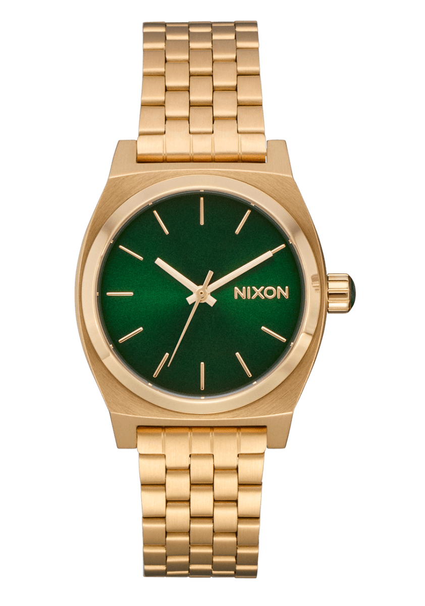 NIXON Time Teller Silver Dial and Silver Leather 34mm Unisex Watch | A11301919 - 00 | TIME Watches