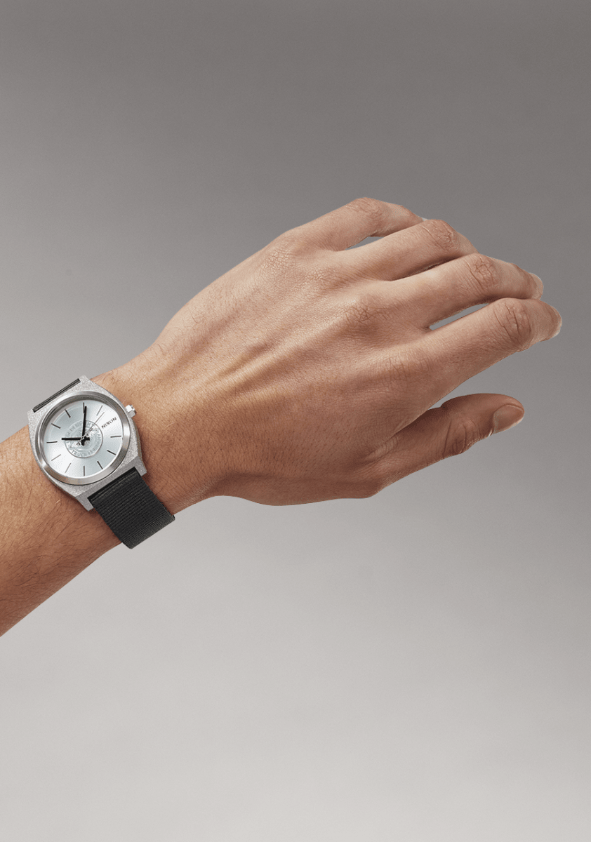 NIXON Time Teller Silver Dial and Silver Rubber 36mm Unisex Watch | A13501920 - 00 | TIME Watches