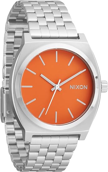Nixon Time Teller Stainless Steel Orange Dial Men's Watch | A0455212-00