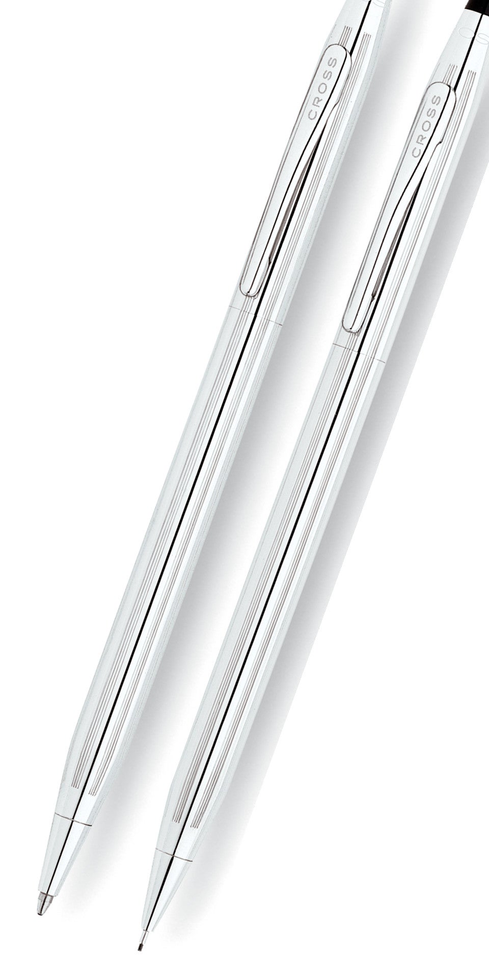 CROSS Classic Century Lustrous Chrome Pen and Pencil Set | 350105