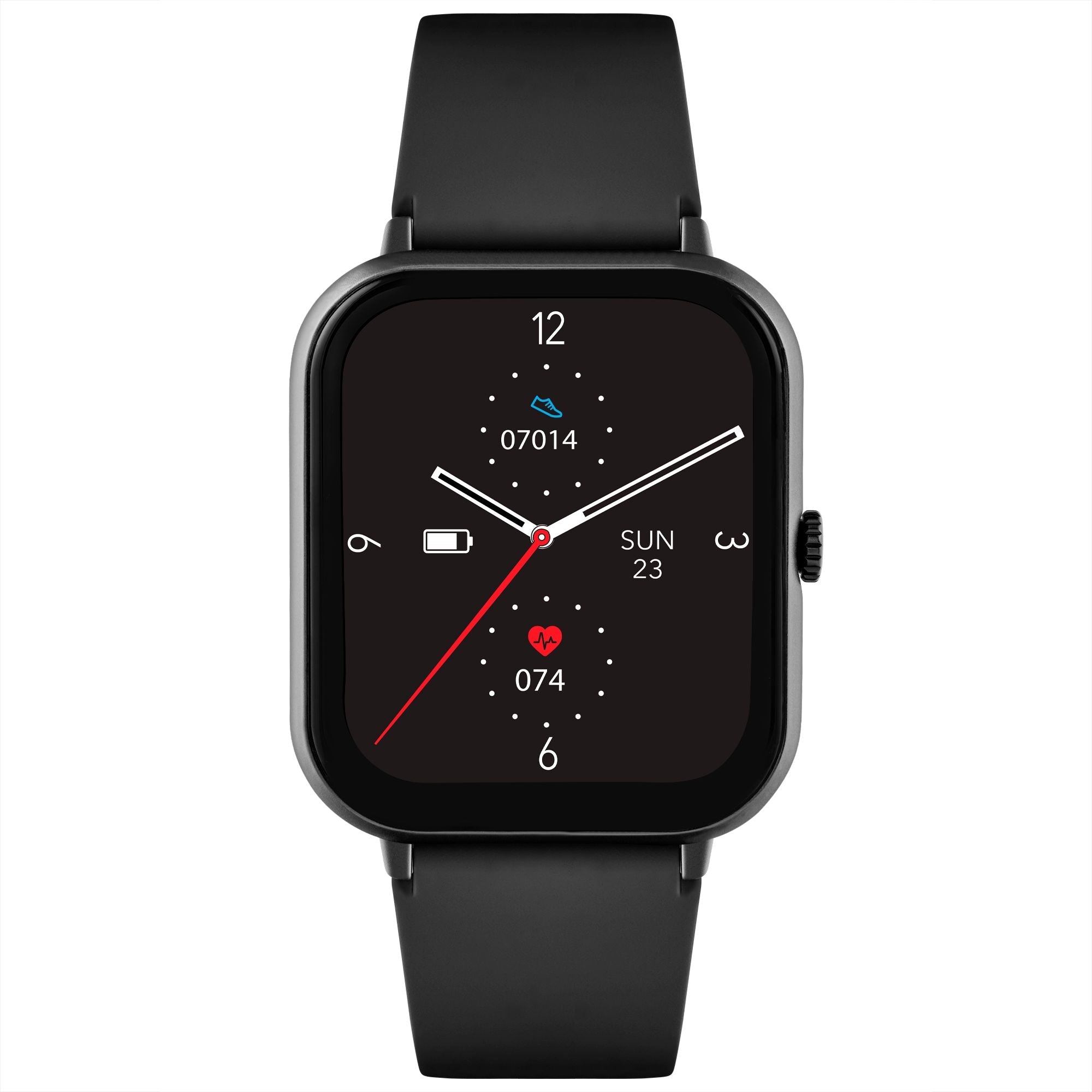 Reflex Active Series 23 Black Case & Black Silicone Strap Unisex Smartwatch | RA23-2170