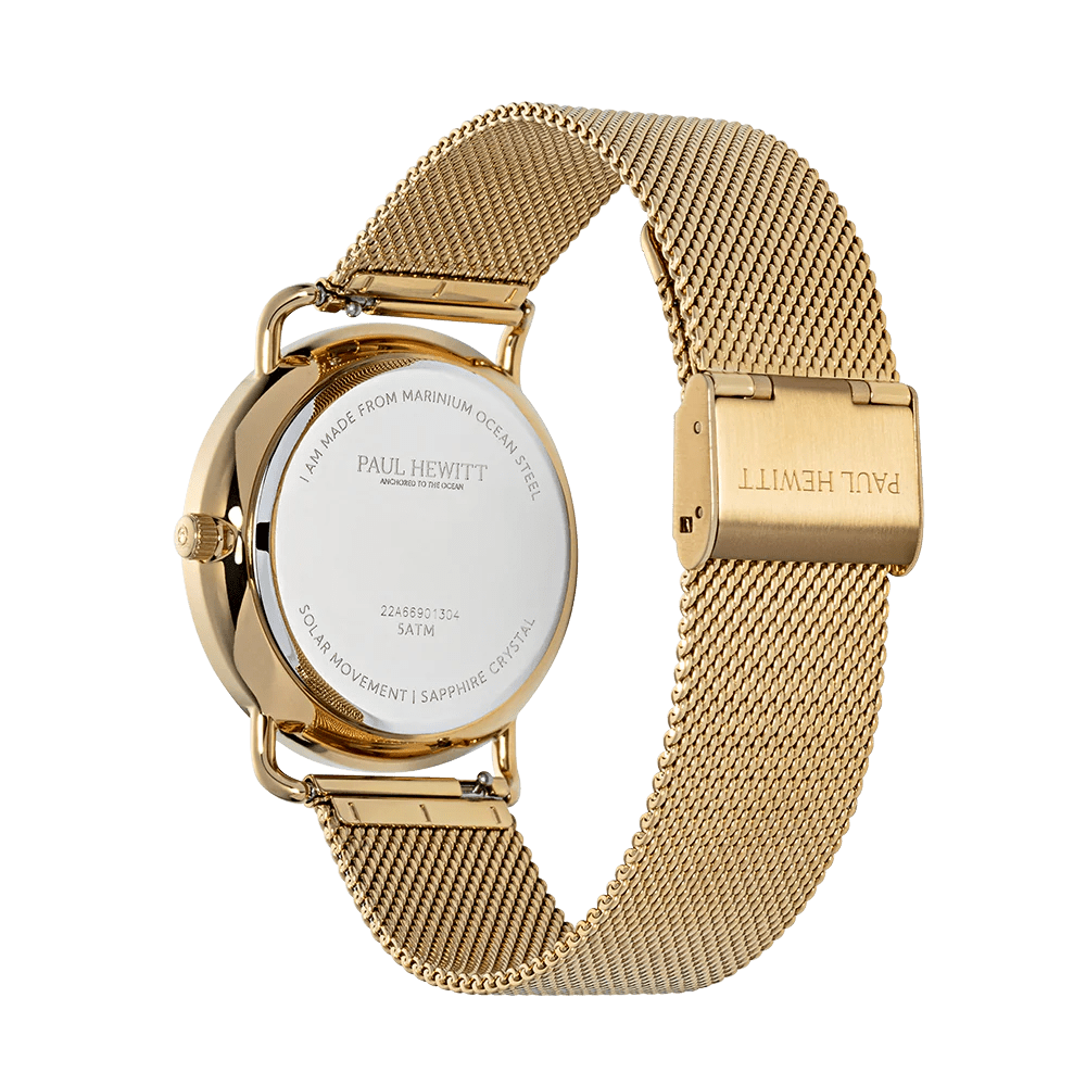 Paul Hewitt Gold Mesh Blue Dial Men's Watch | PH - W - 0323 | Time Watch Specialists