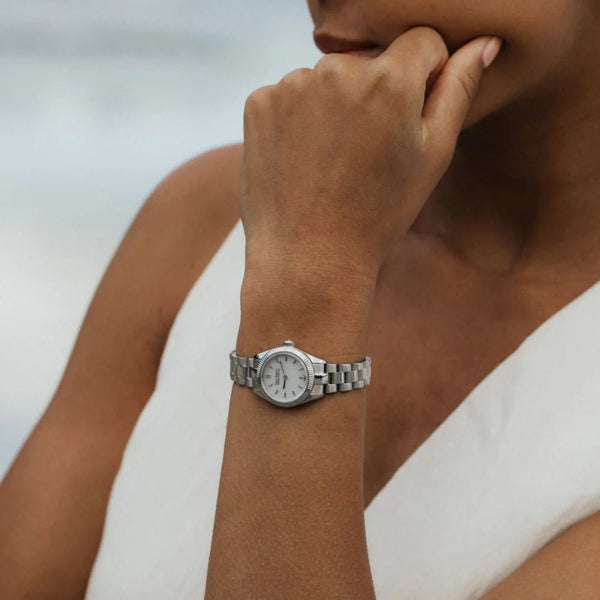 Paul Hewitt Petit Soleil Round Watch Silver Woman's White |PH-W-1181