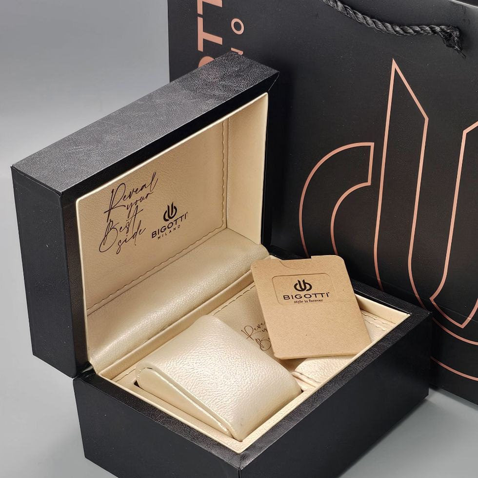 Bigotti Silver Dial Calendar Stainless Steel Men’s Watch | BG.1.10476-1