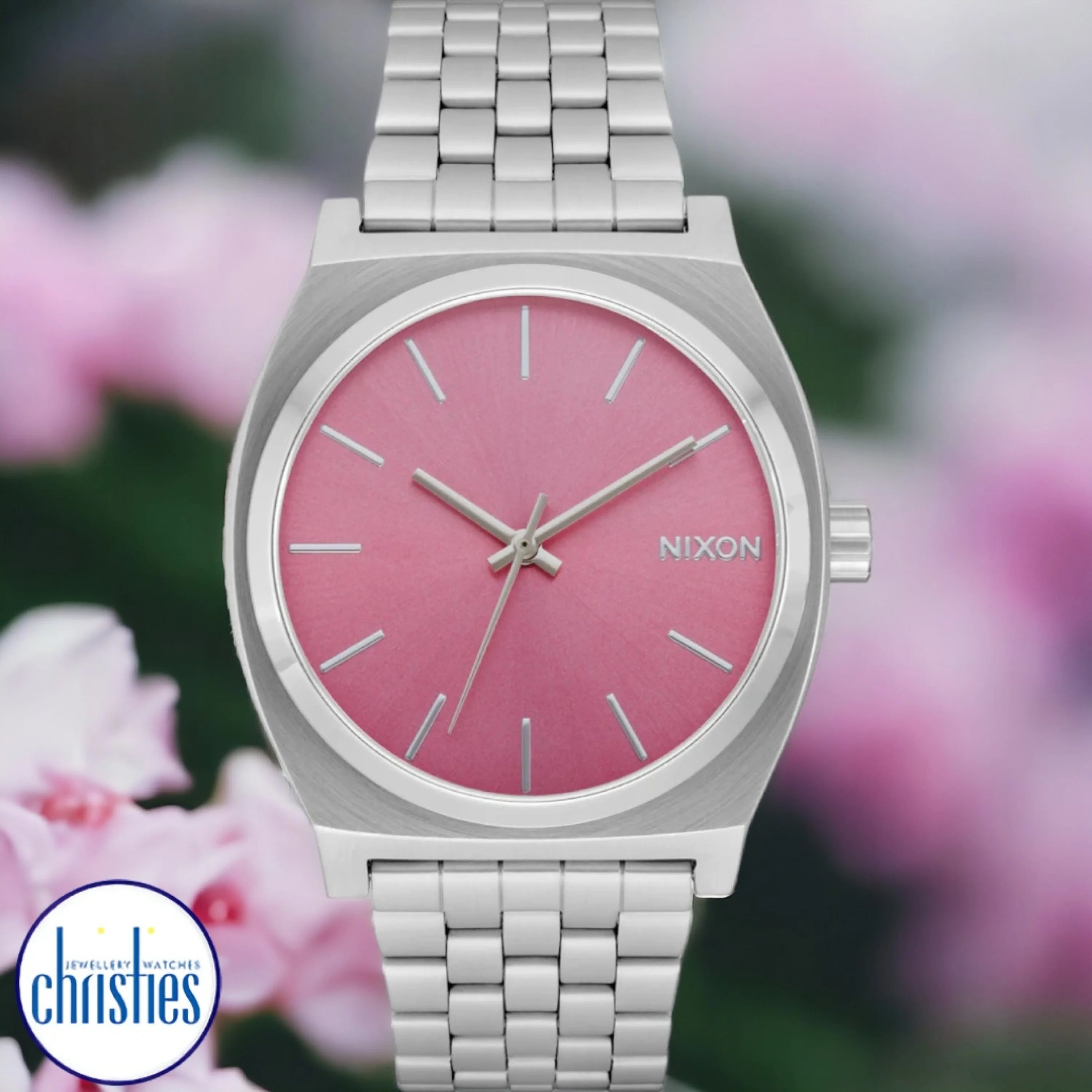 Nixon Silver Pink Dial Unisex Watch | A0452719-00
