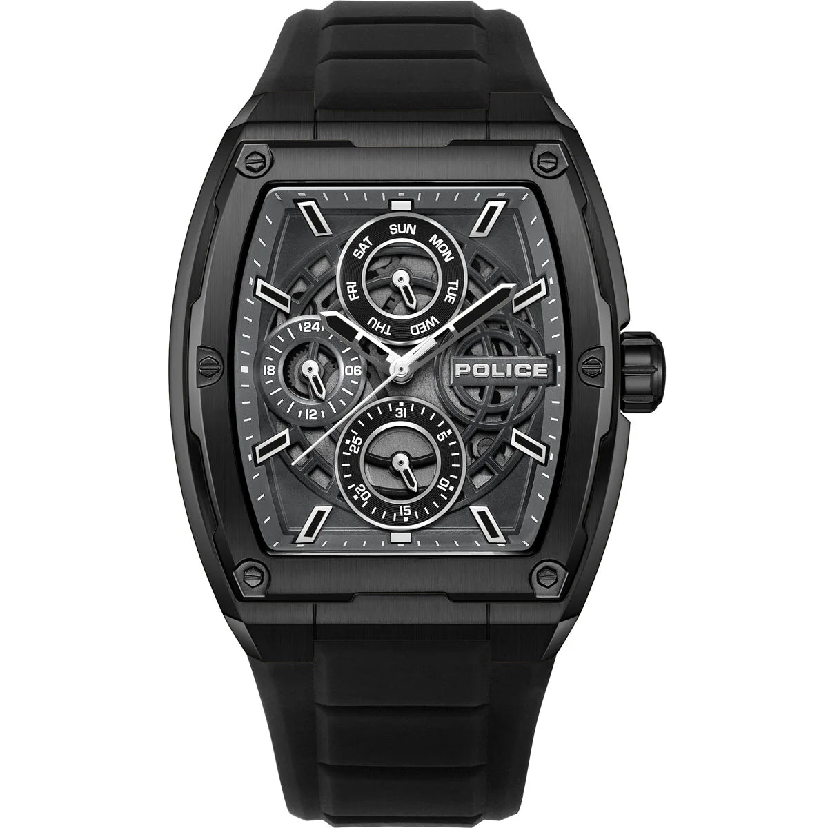 Police Black Chronograph Skeleton Men's Watch | PEWJQ0004501