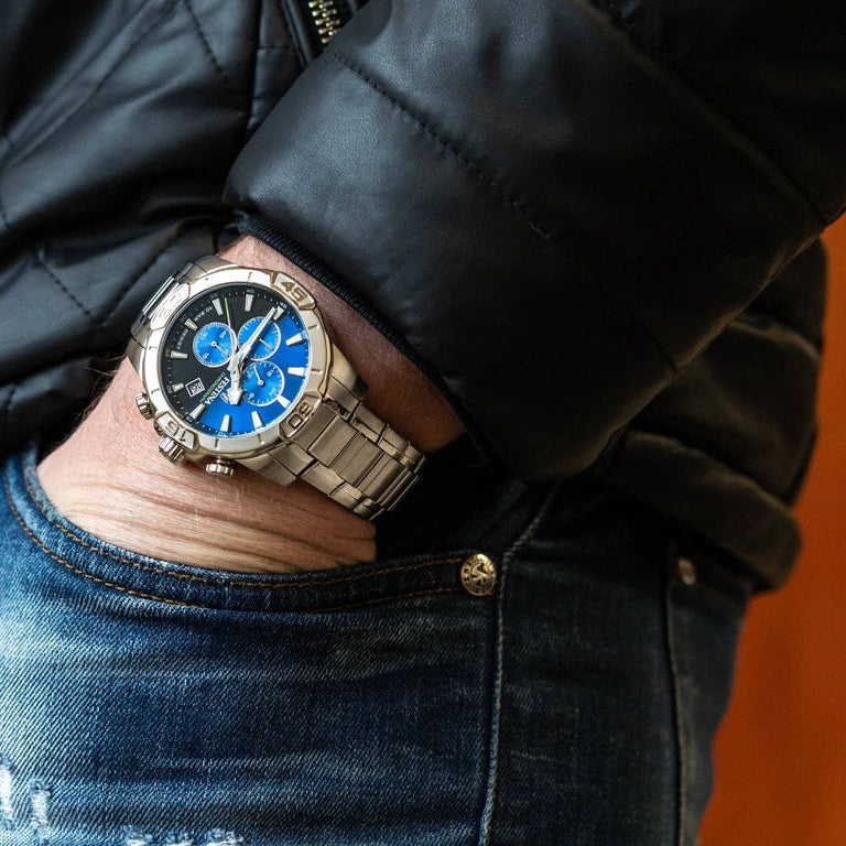 Festina Timeless Chronograph Quartz Blue Dial Stainless Steel Men's Watch | F20704/4