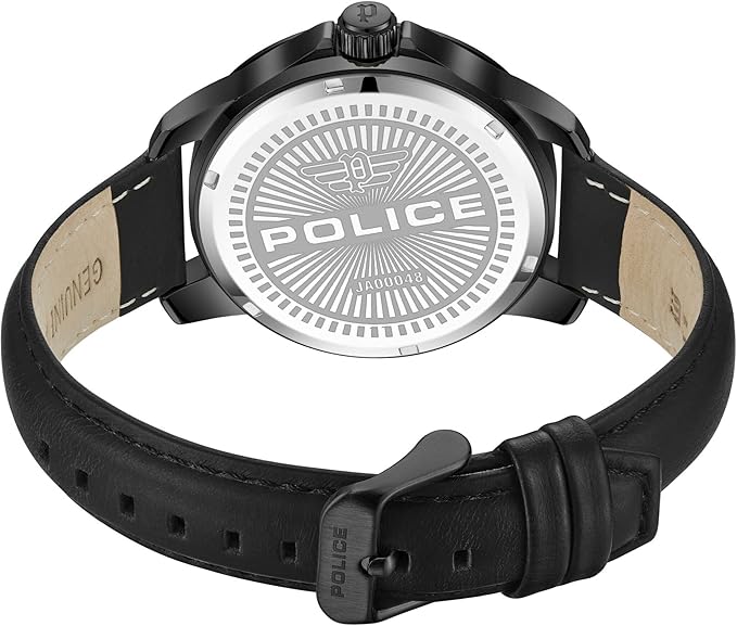 Police Analog Quartz with Leather Strap Watch Men's | PEWJA0004802 | Time Watch Specialists
