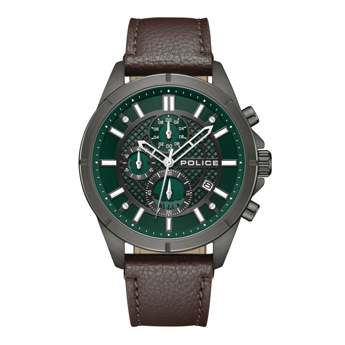 Police Burbank Leather Strap Men's Watch | PEWGC0054001 | Time Watch Specialists