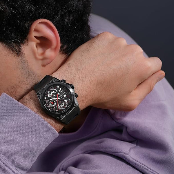 Police Sonic Black Silicone Bracelet Men's Watch | PEWGQ0054303