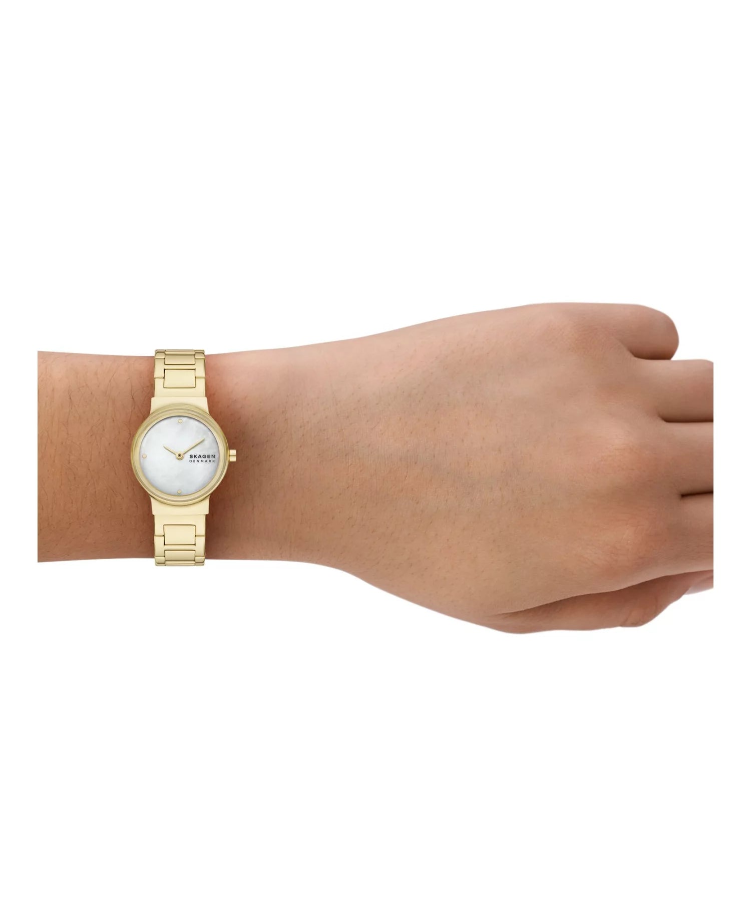 Skagen Freja Lille Quartz White Mother of Pearl Dial Steel Strap Women’s Watch | SKW3167