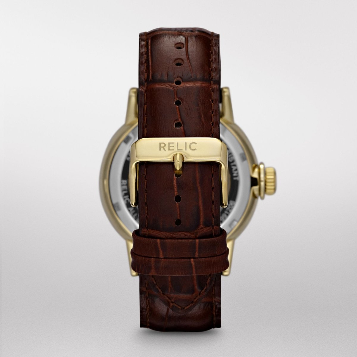 Relic Damon Gold Dial and Leather 50mm Men's Watch | ZR77241 | TIME Watches