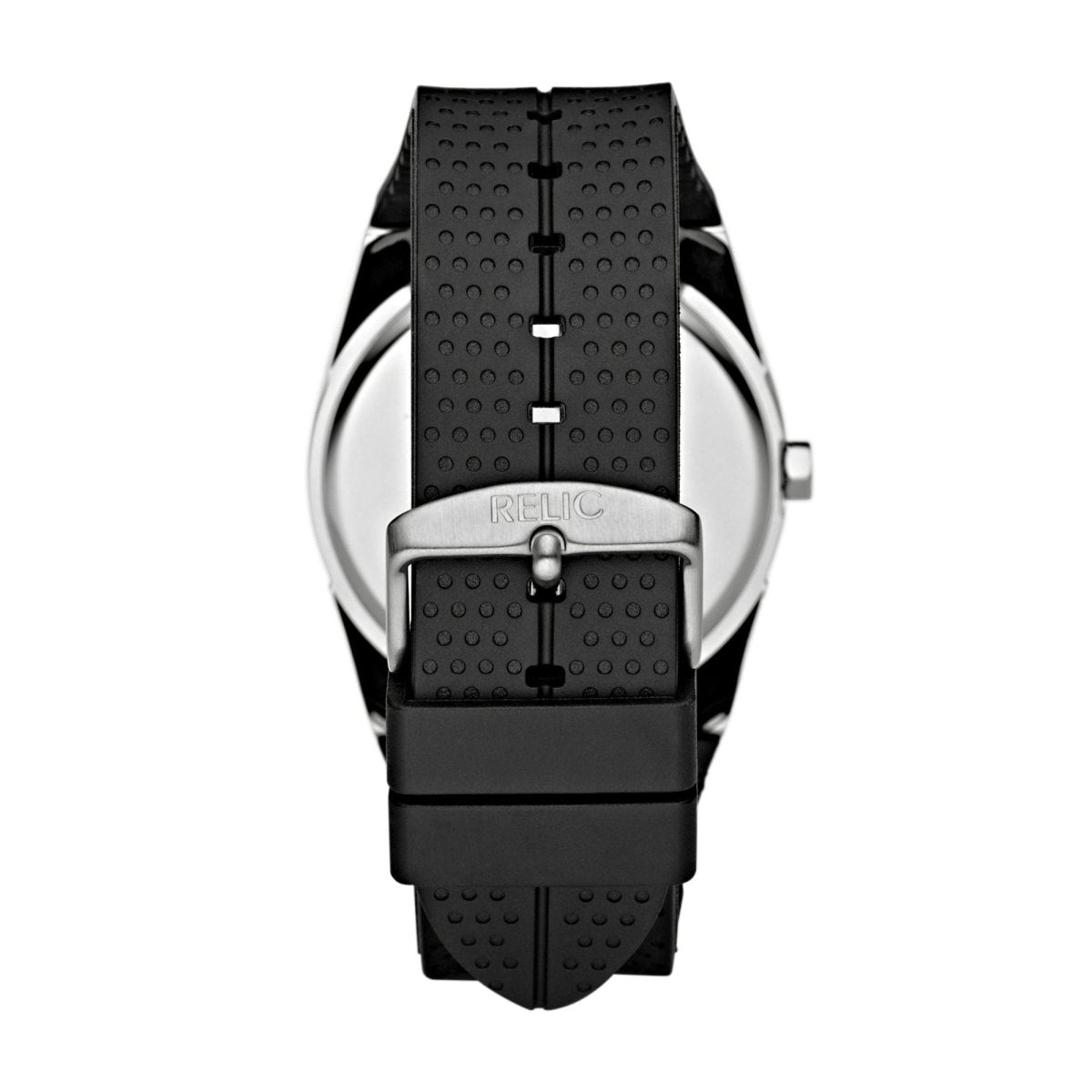 Relic Jake Silver Dial and Rubber 50mm Men's Watch | ZR11861 | TIME Watches