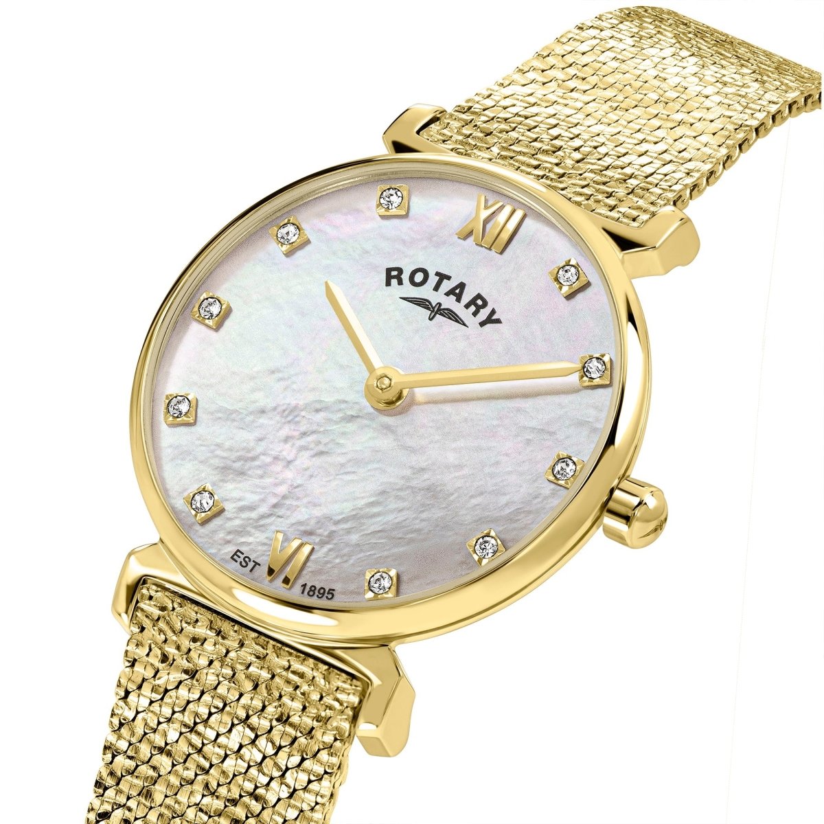Rotary 1895 and Gold Steel Bracelet 28mm Women's Watch | RLB10022/07 | TIME Watches