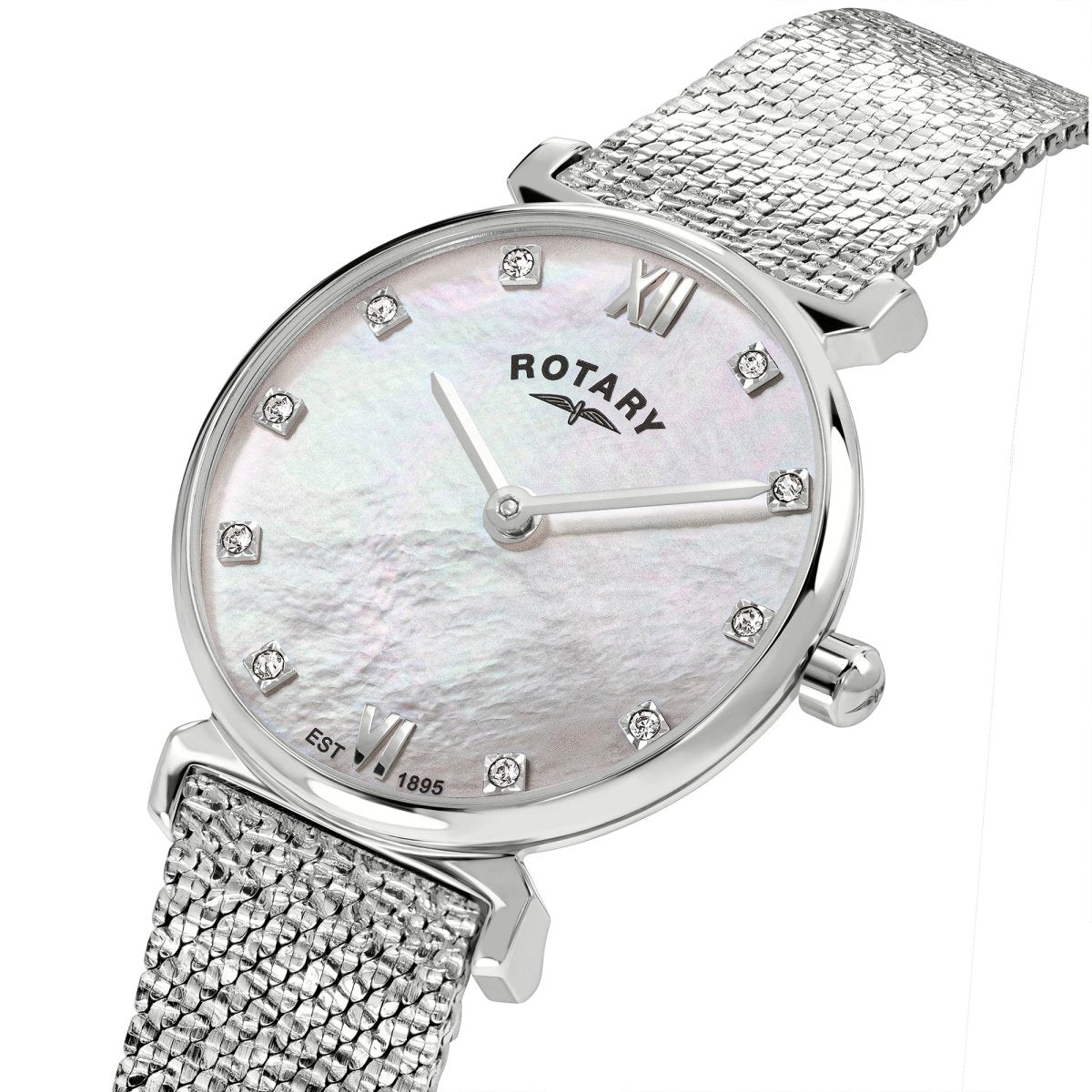 Rotary 1895 and Steel Bracelet 28mm Women's Watch | RLB10021/07 | TIME Watches