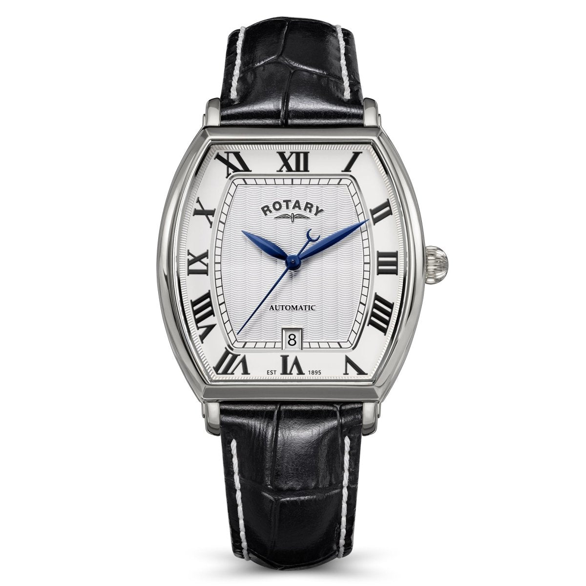 Rotary 1895 White Dial and Black Leather 36mm Men's Watch | RGS10061/01 | TIME Watches