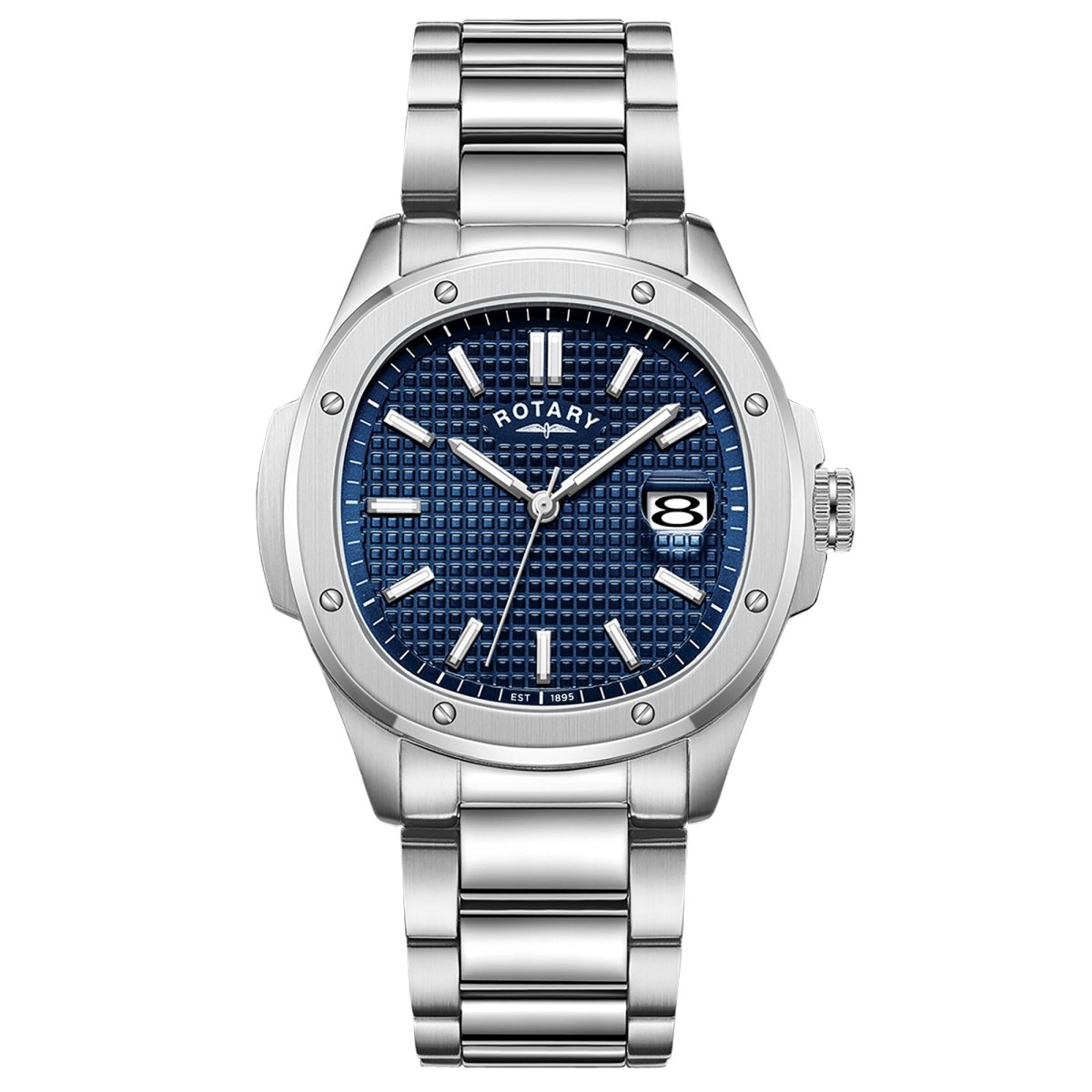 Rotary Apex100 Blue Dial and Steel Bracelet 40mm Men's Watch | GB05575/05 | TIME Watches