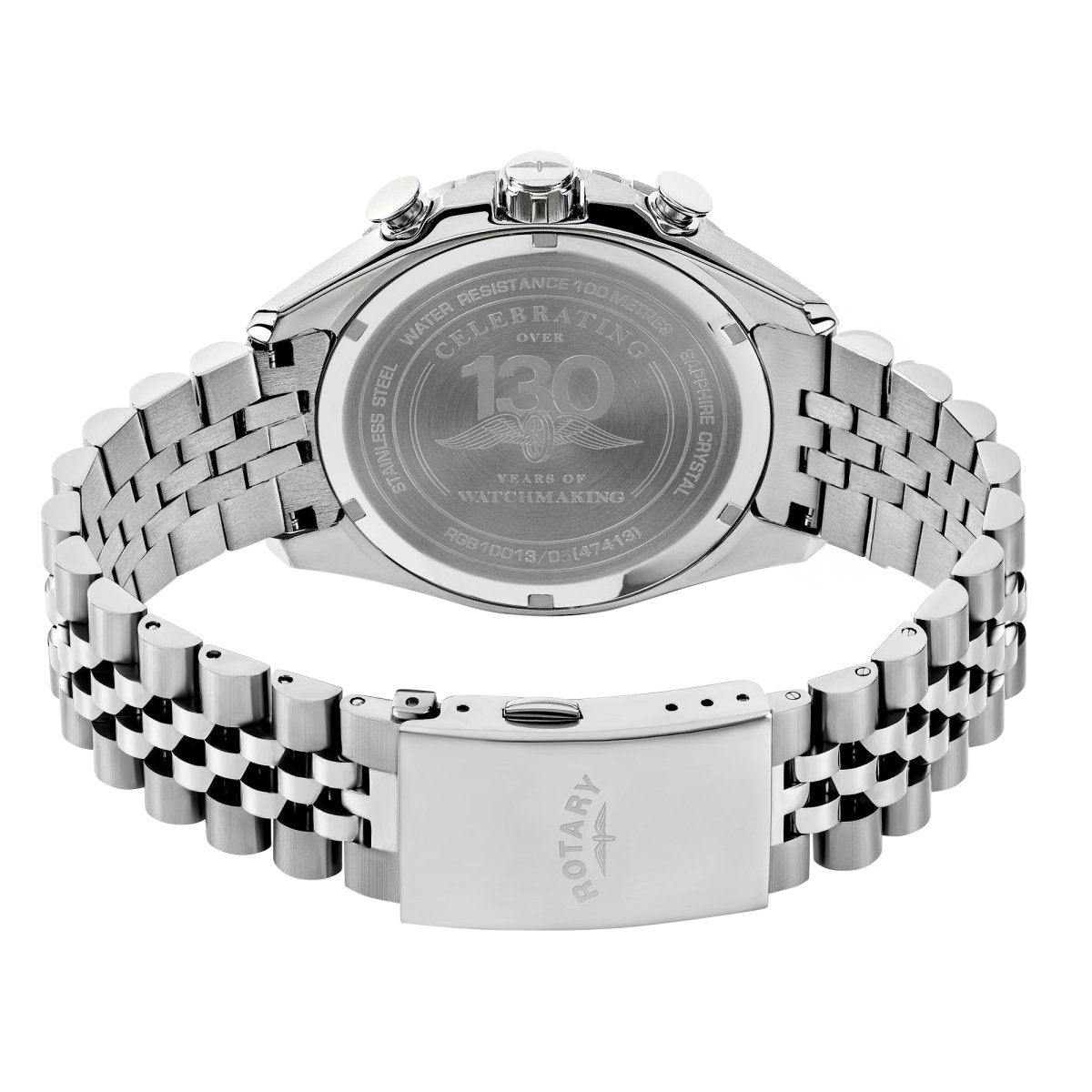 Rotary Apex100 Blue Dial and Steel Bracelet 42mm Men's Watch | RGB10013/05 | TIME Watches