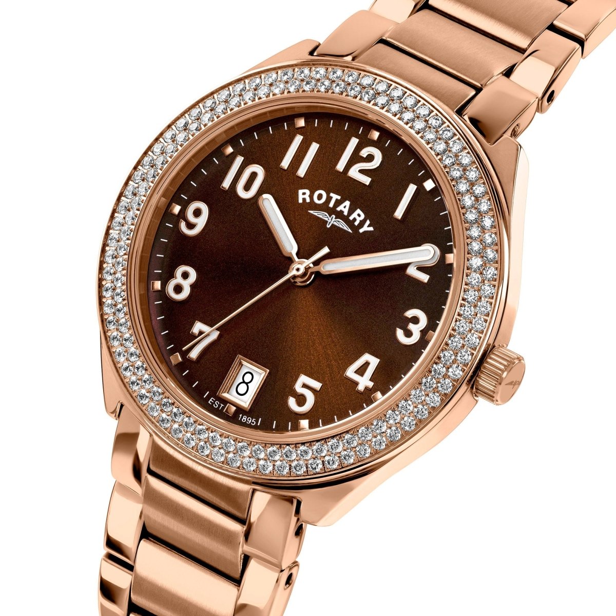 Rotary Brilliance and Rose Gold Steel Bracelet 35mm Women's Watch | RLB10012/16 | TIME Watches
