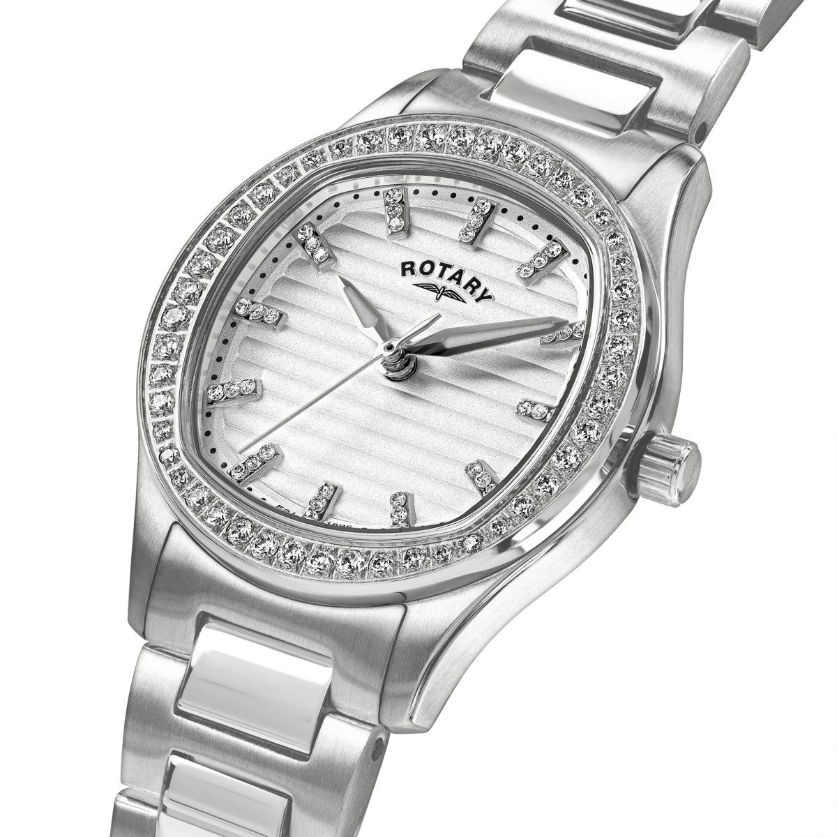 Rotary Brilliance White Dial and Steel Bracelet 28mm Women's Watch | RLB10019/01 | TIME Watches