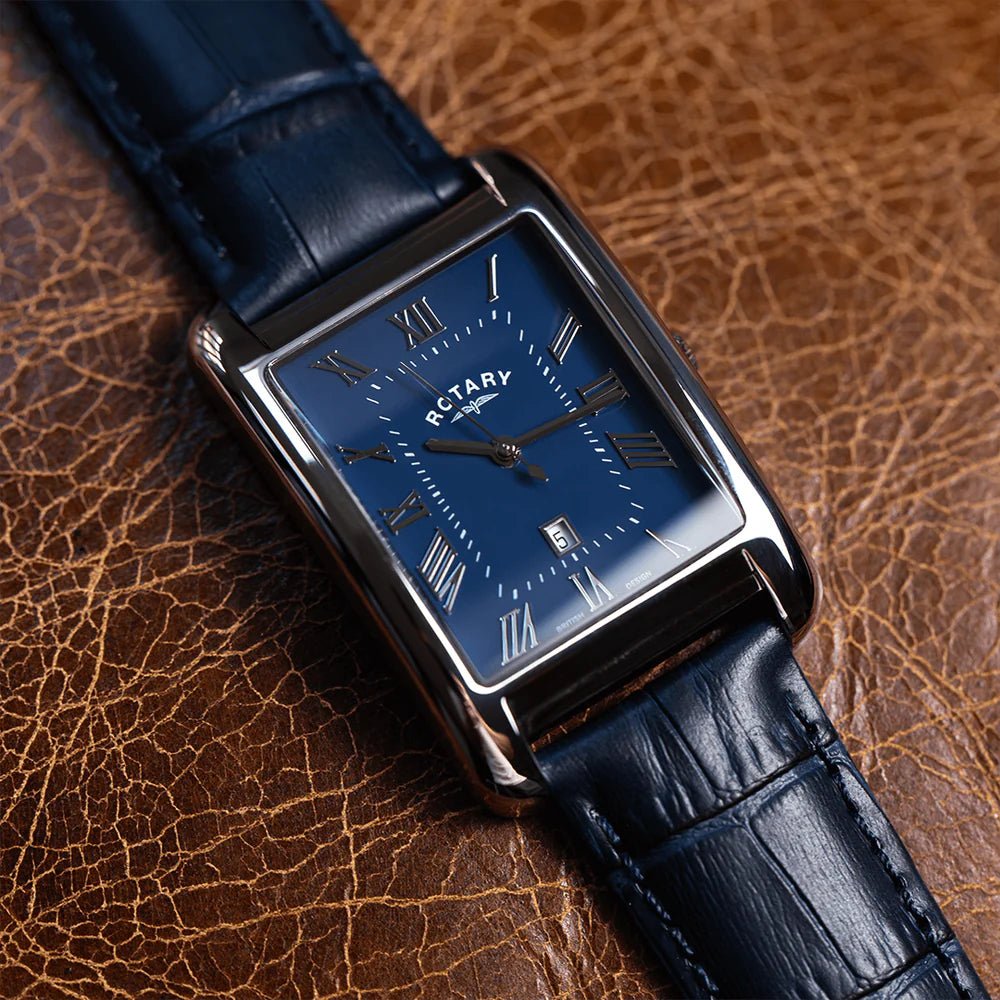 Rotary Men's Dress Watch with Blue Leather Strap | GS05750/66 | Time Watch Specialists