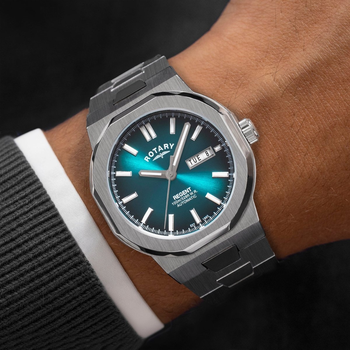 Rotary Regent Blue Dial and Steel Bracelet 40mm Men's Watch | GB05490/73 | TIME Watches