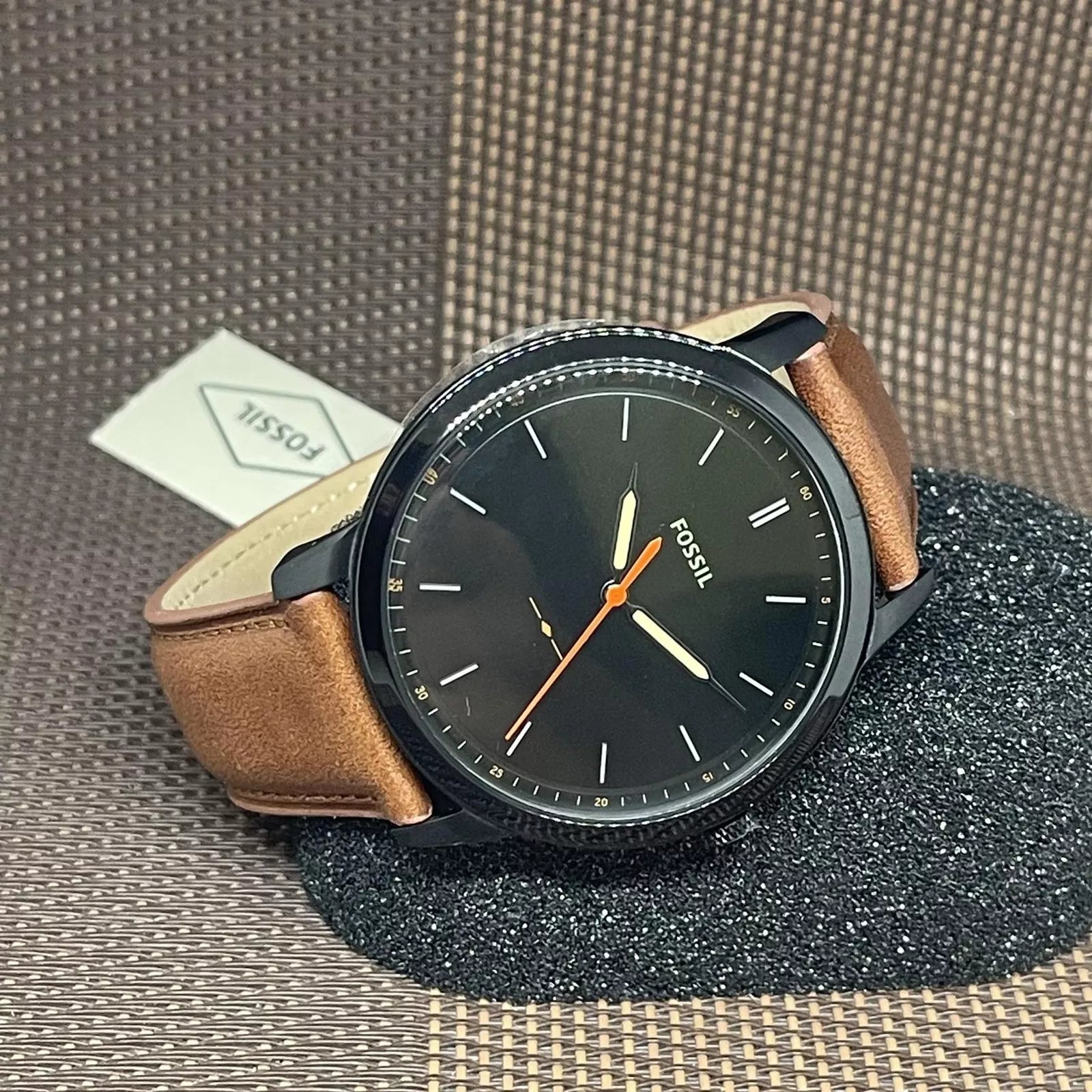 Fossil The Minimalist 3H Black Round Leather Men's Watch | FS5305