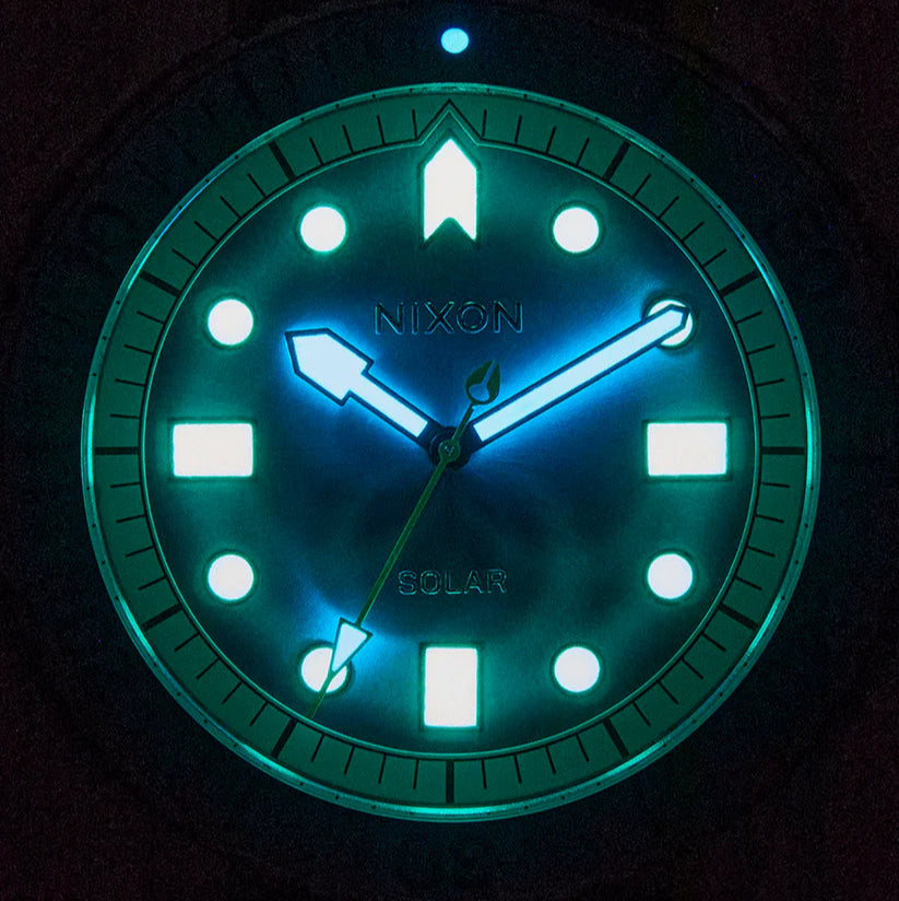 NIXON Stinger 44 Stainless Steel Byron Blue Green Unisex Dive Watch | A14025308-00