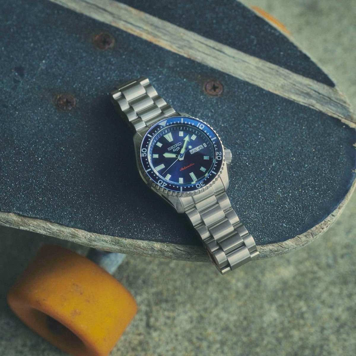 Seiko 5 Sport Blue & Silver Stainless Steel 39mm Men's Watch | SRPL83K1 | TIME Watches