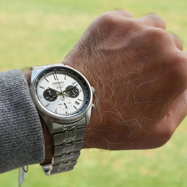 Seiko Chronograph White Dial Men's Watch | SSB425P1 | Time Watch Specialists
