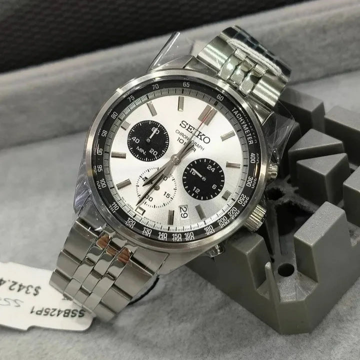 Seiko Chronograph White Dial Men's Watch | SSB425P1 | Time Watch Specialists