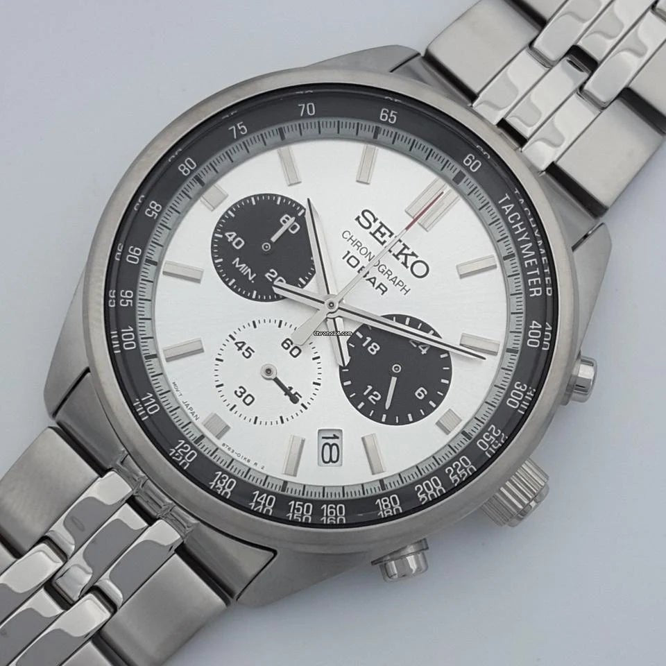 Seiko Chronograph White Dial Men's Watch | SSB425P1 | Time Watch Specialists