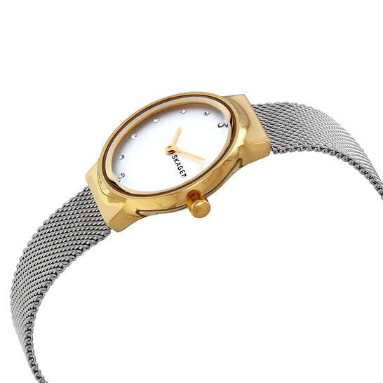 SKAGEN Freja Lille Two - Tone Steel Mesh Women's Watch | SKW2666 | TIME Watches