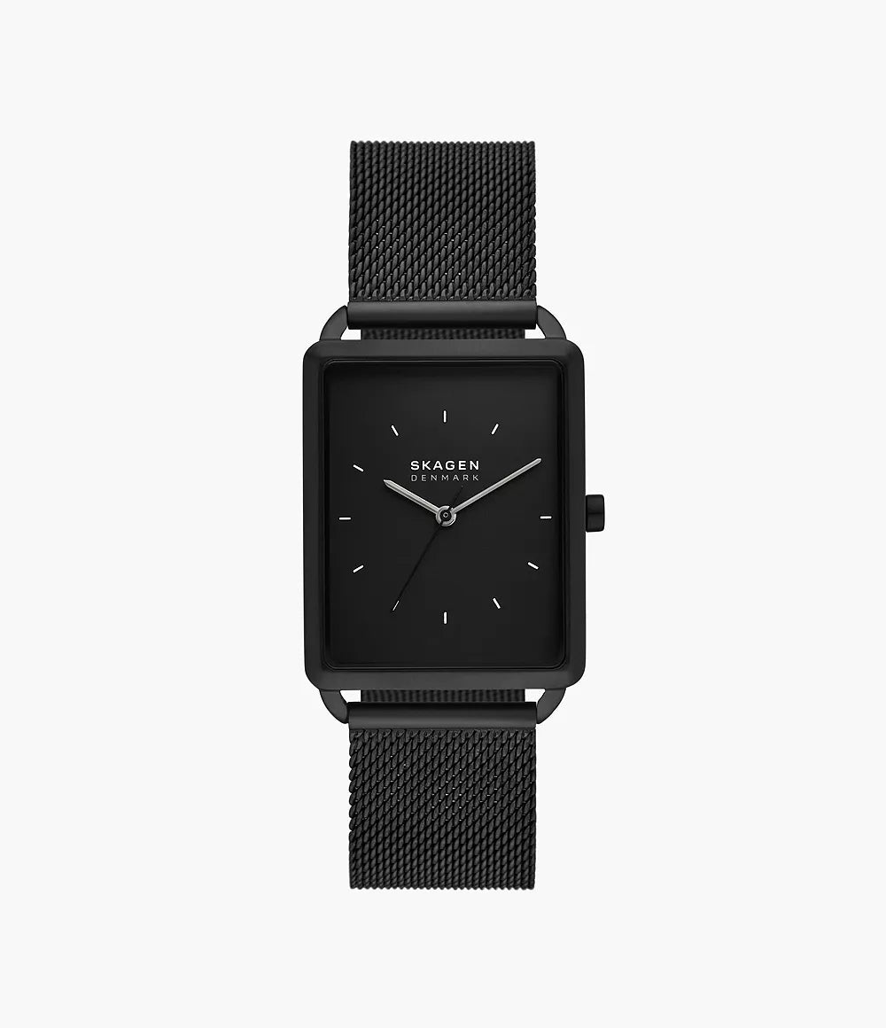 Skagen Hagen Three - Hand Black Stainless Steel Mesh Men's Watch | SKW6928 | Time Watch Specialists