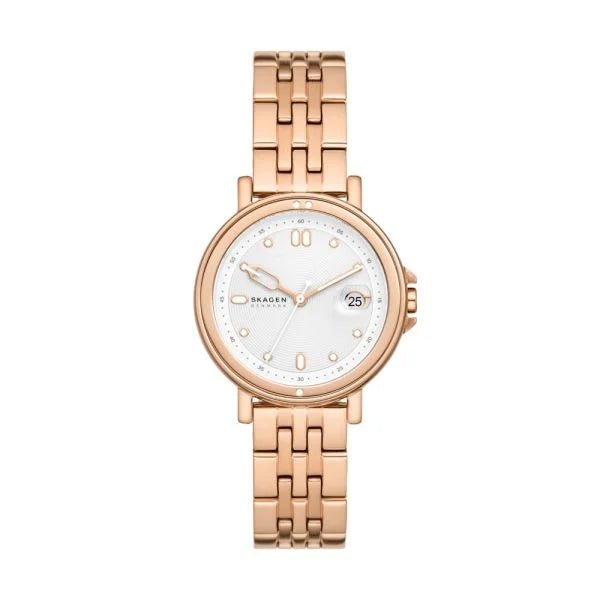 Skagen Signatur Lille Sport Three-Hand Rose Gold Stainless Steel Woman's Watch | SKW3136 | Time Watch Specialists