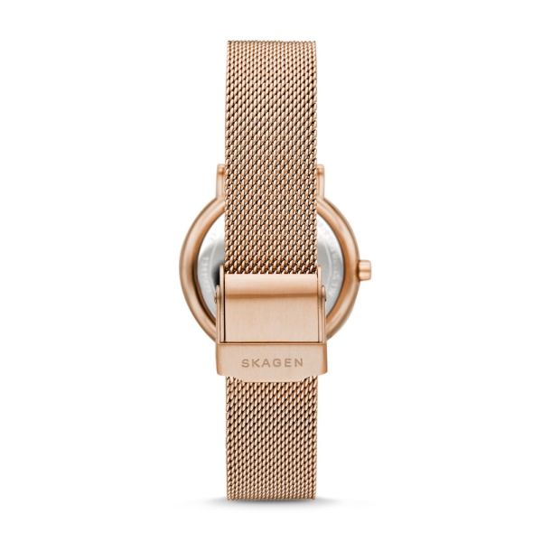 Skagen Signatur Rose Gold Round Stainless Steel Women's Watch | SKW2837