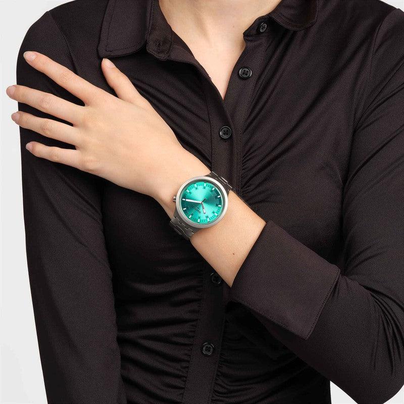 Swatch BIG BOLD IRONY AQUA SHIMMER Unisex Watch | SB07S100G | Time Watch Specialists