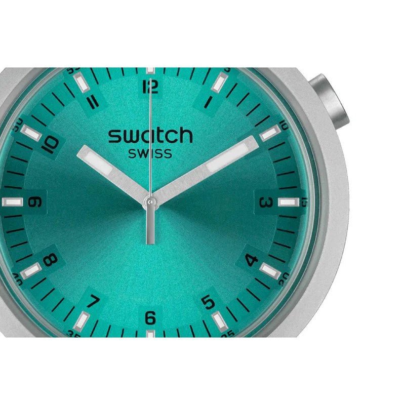 Swatch BIG BOLD IRONY AQUA SHIMMER Unisex Watch | SB07S100G | Time Watch Specialists