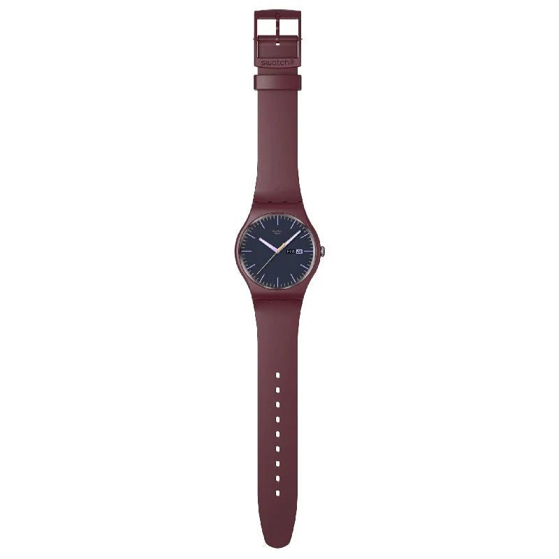 Swatch BURGUNDY BERRY Unisex Watch | SO29R707 | Time Watch Specialists