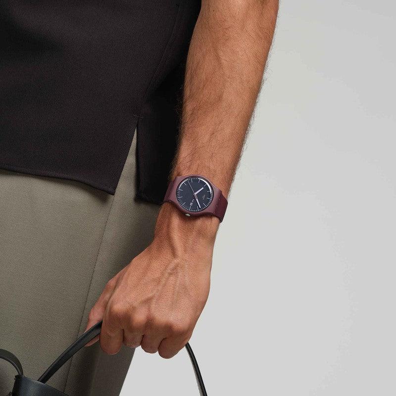 Swatch BURGUNDY BERRY Unisex Watch | SO29R707 | Time Watch Specialists