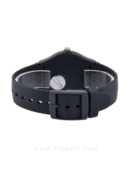 Swatch Cobblestone Street Black Dial Black Strap Unisex Watch | SO29A101 | TIME Watches