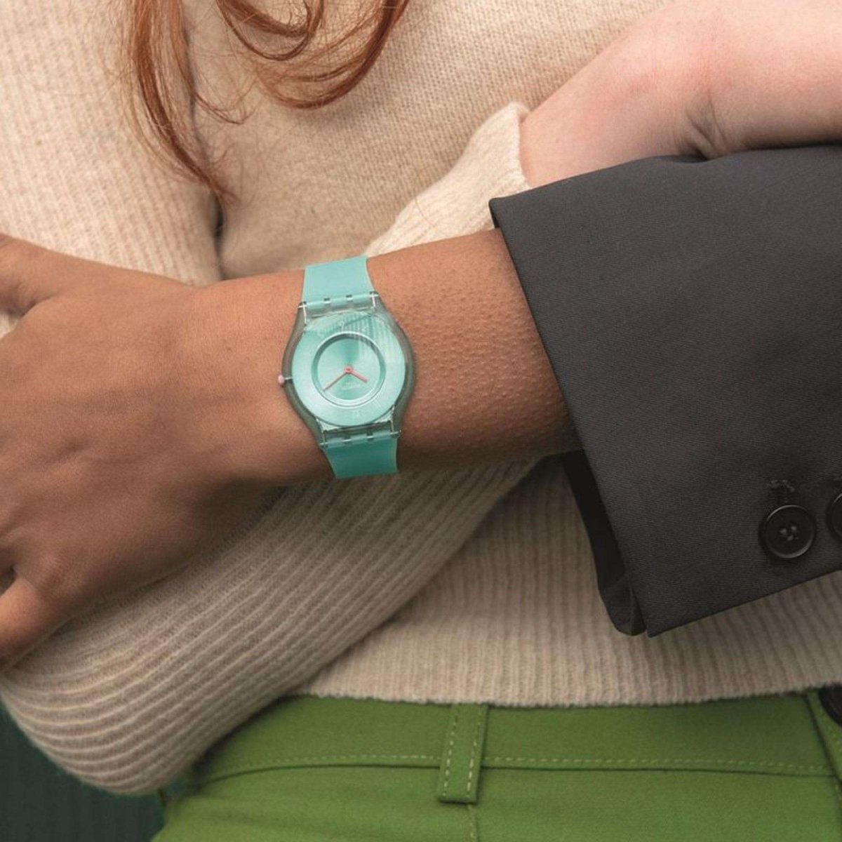 Swatch PASTELICIOUS TEAL Women's Watch | SS08L100 | Time Watch Specialists