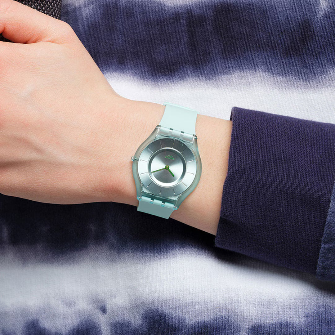 Swatch Sweet Mint Green Dial and Rubber Strap Women's Watch | SS08G100-S14